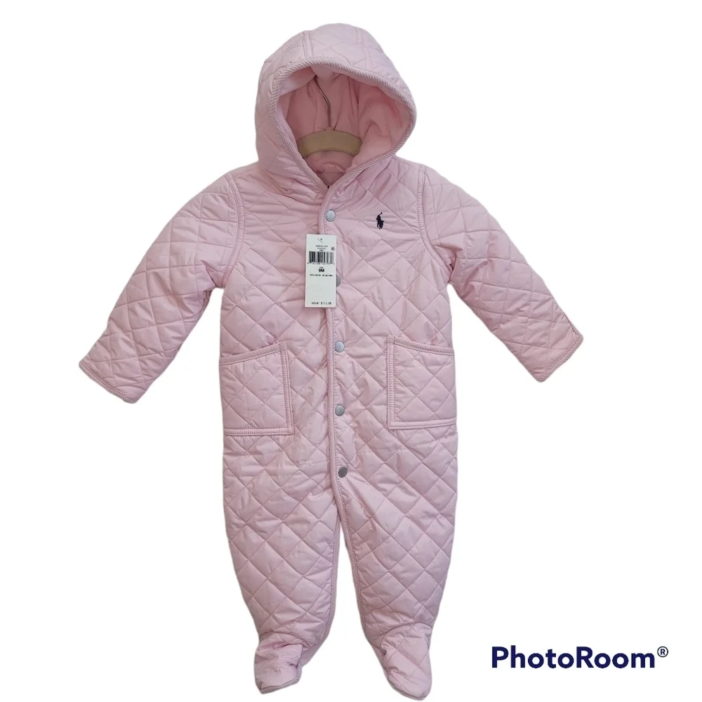 RALPH LAUREN Baby Girl's Hooded Barn Bunting‎ SIZE 9MONTH